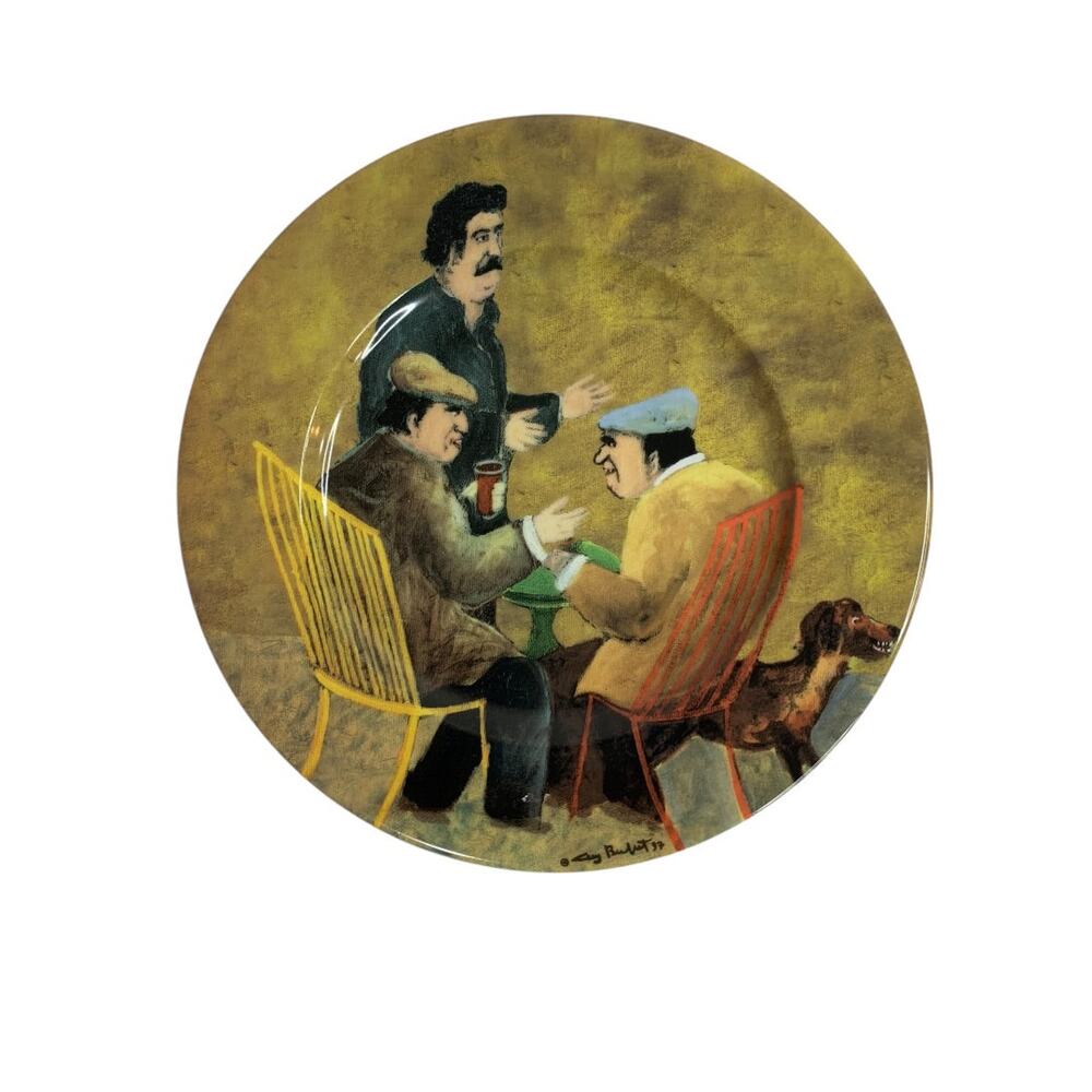 Guy Buffet Tuscan Storefronts Salad Plate Gentleman Repast 8 Inch
